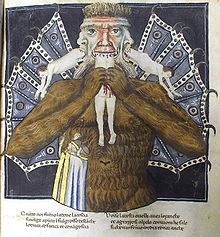 Luzifer verspeist Judas, Brutus und Cassius