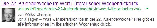 rel=author auf wilkosteffens.de in den SERPS