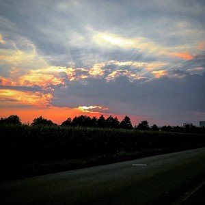 Sonnenuntergang in Lilienthal
